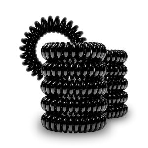 Spiral Haargummi Schwarz | 10er Pack - 4cm