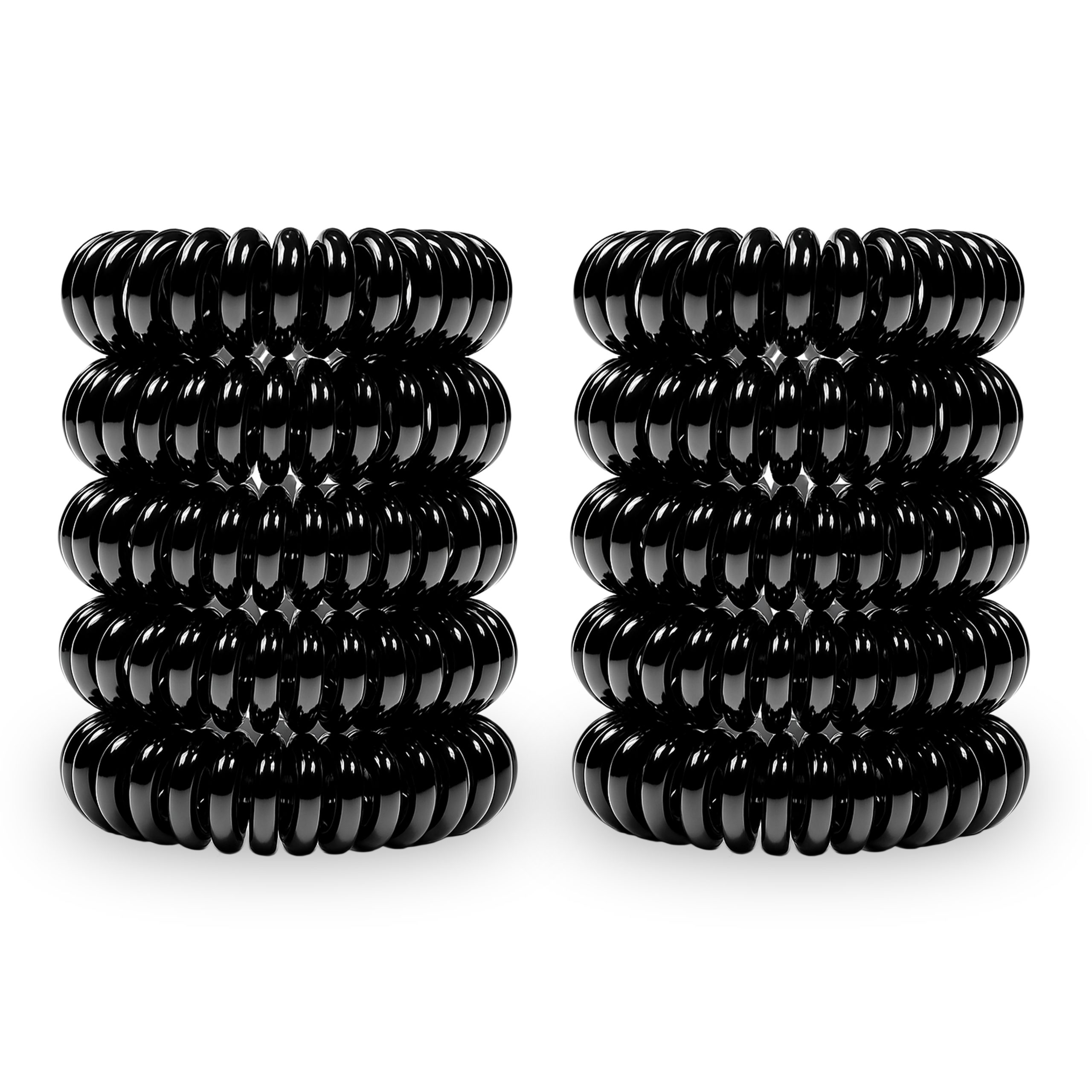 Spiral Haargummi Schwarz | 10er Pack - 4cm – Bild 10