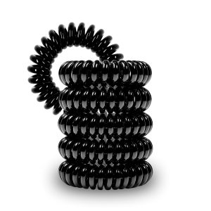 Spiral Haargummi Schwarz | 5er Pack - 4cm