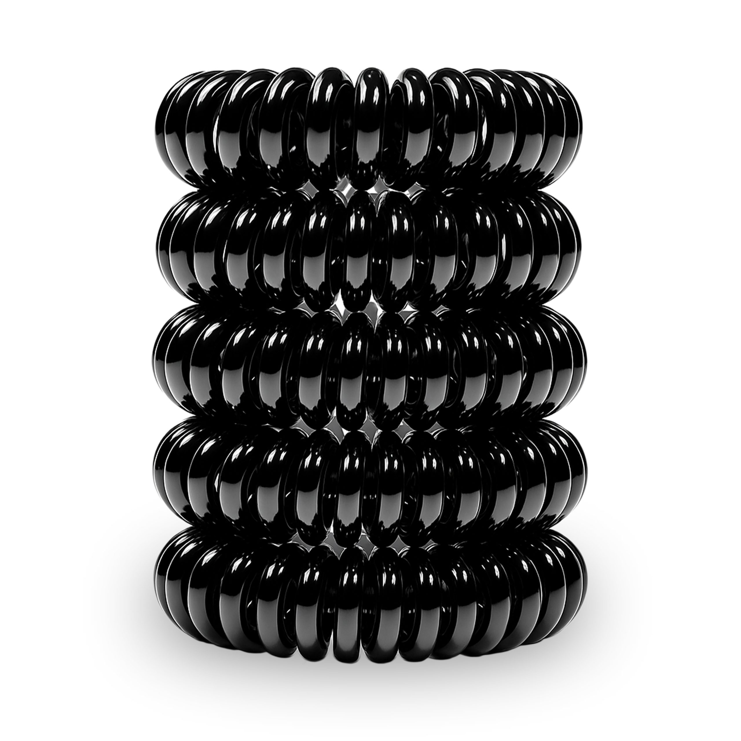 Spiral Haargummi Schwarz | 5er Pack - 4cm – Bild 10