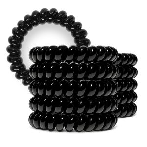 Spiral Haargummi Schwarz | 10er Pack - 5cm