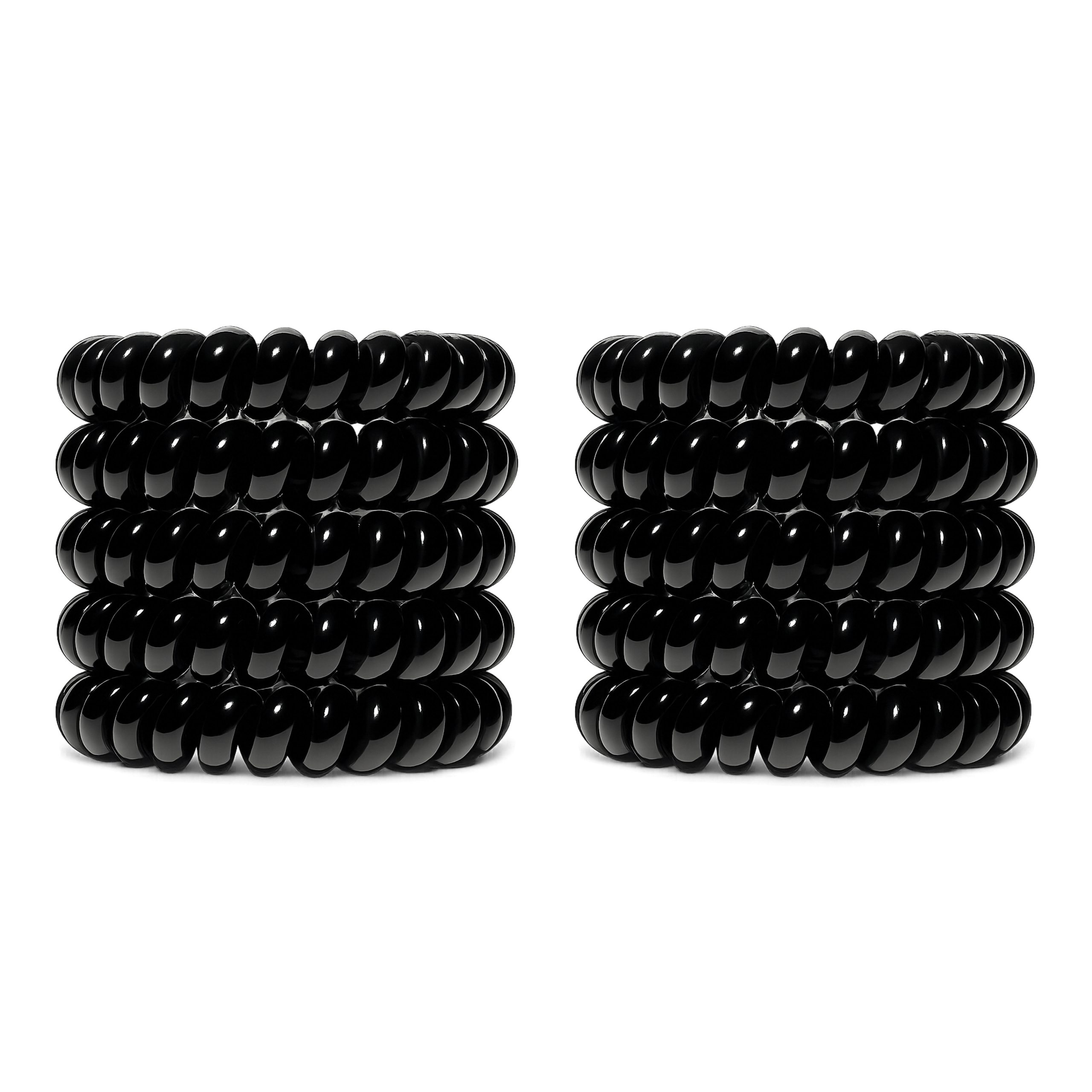 Spiral Haargummi Schwarz | 10er Pack - 5cm – Bild 10