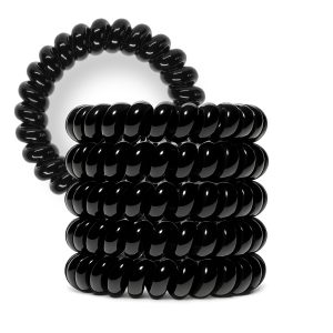 Spiral Haargummi Schwarz | 5er Pack - 5cm