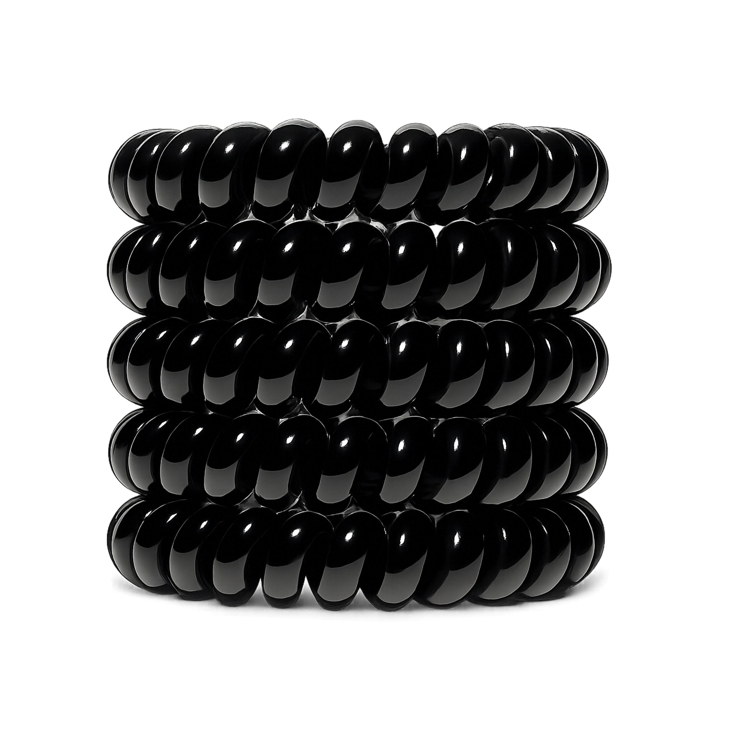 Spiral Haargummi Schwarz | 5er Pack - 5cm – Bild 10