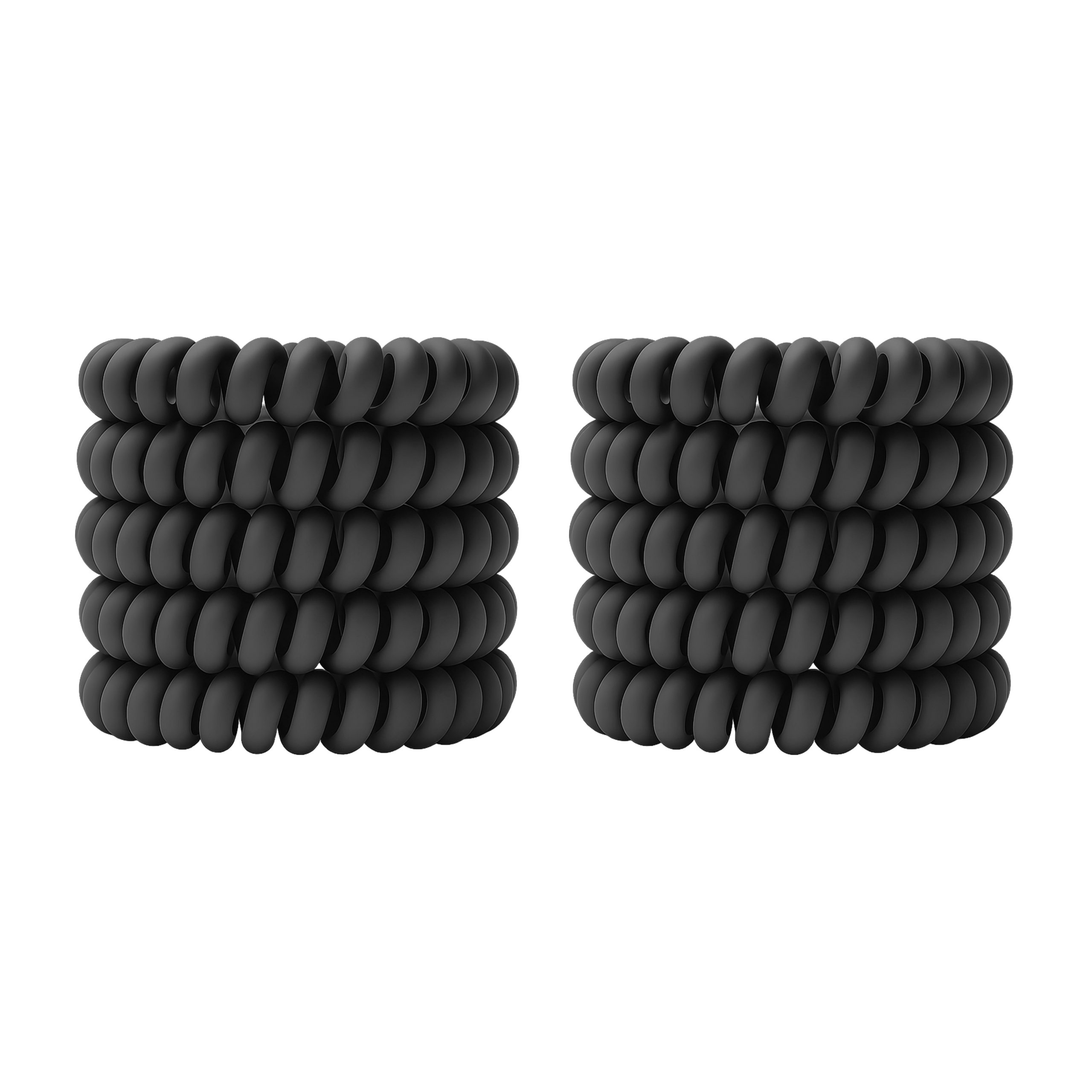 Spiral Haargummi Mattschwarz | 10er Pack - 5cm – Bild 10