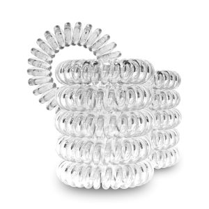 Spiral Haargummi Transparent | 10er Pack - 4cm