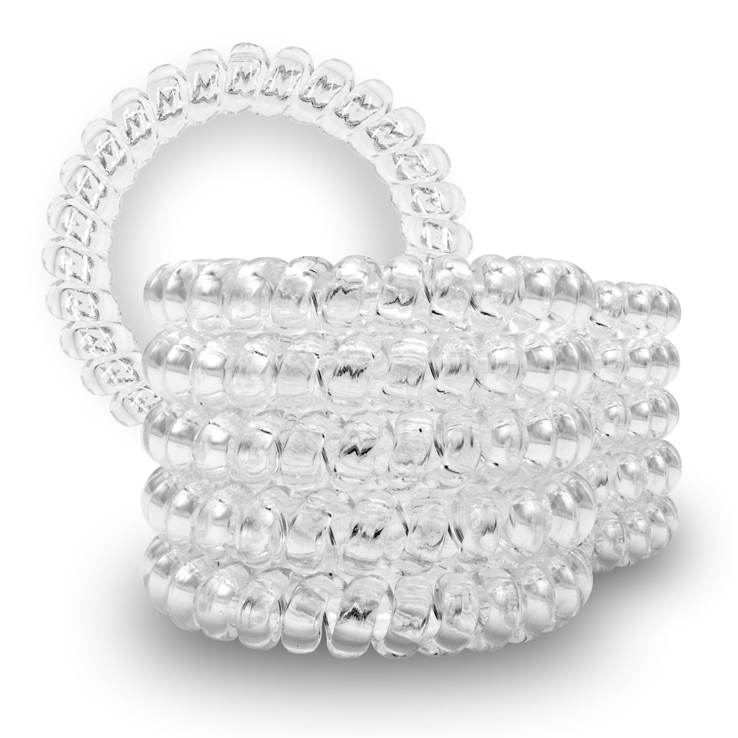 Spiral Haargummi Transparent | 10er Pack - 5cm