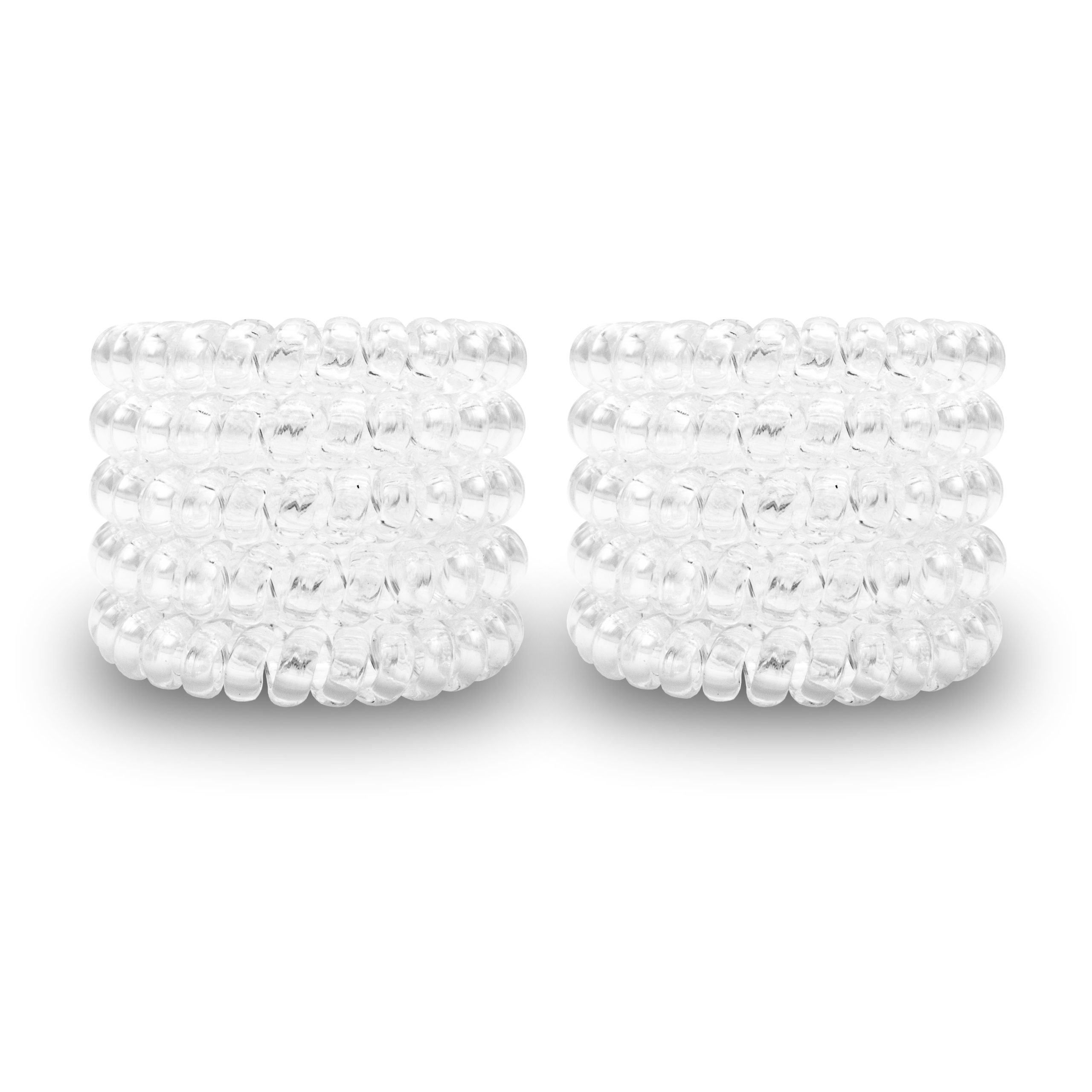 Spiral Haargummi Transparent | 10er Pack - 5cm – Bild 10