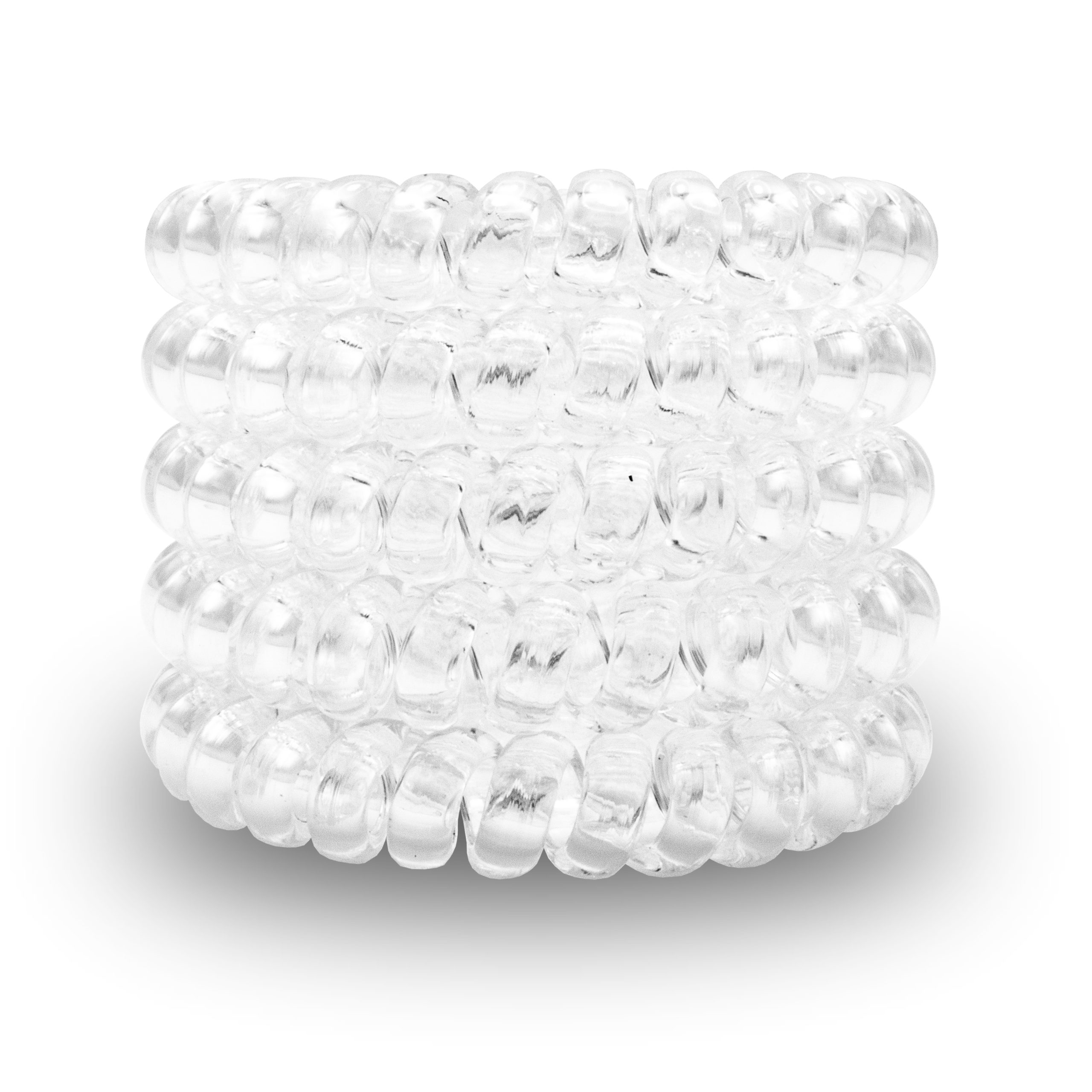 Spiral Haargummi Transparent | 5er Pack - 5cm – Bild 10