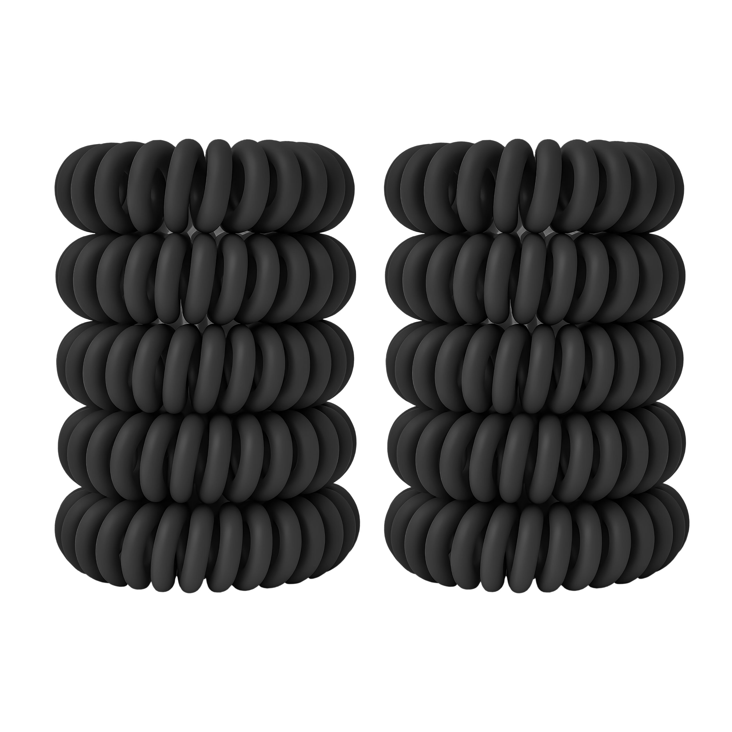 Spiral Haargummi Mattschwarz | 10er Pack - 4cm – Bild 10
