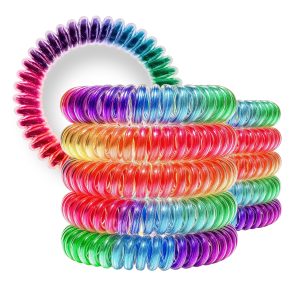Spiral Haargummi Regenbogen | 10er Pack - 5cm