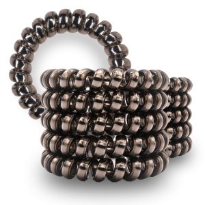 Spiral Haargummi Anthrazit | 10er Pack - 5cm