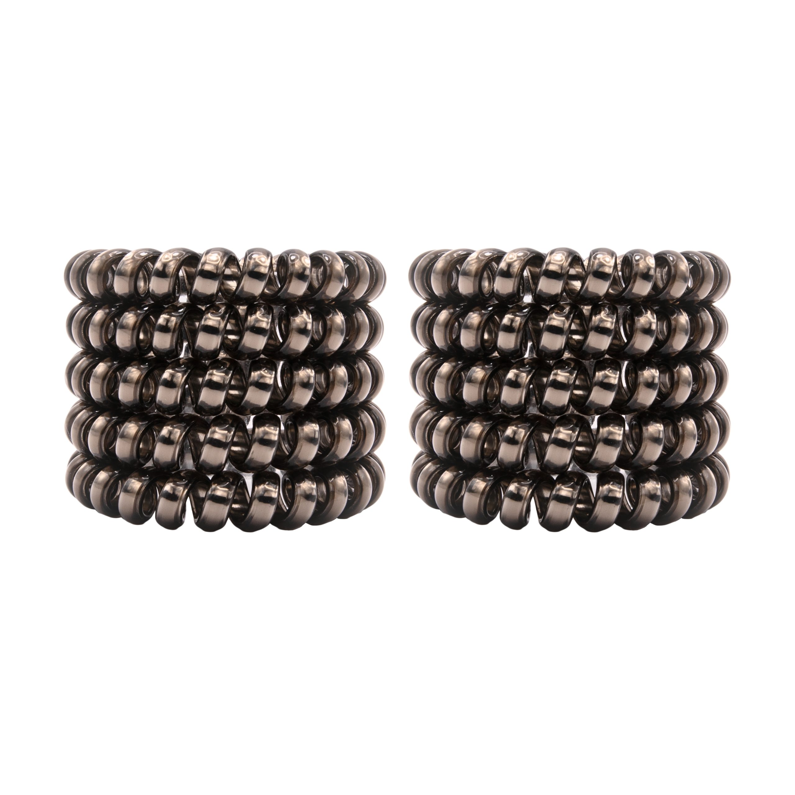 Spiral Haargummi Anthrazit | 10er Pack - 5cm – Bild 10