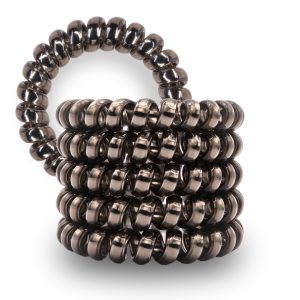 Spiral Haargummi Anthrazit | 5er Pack - 5cm