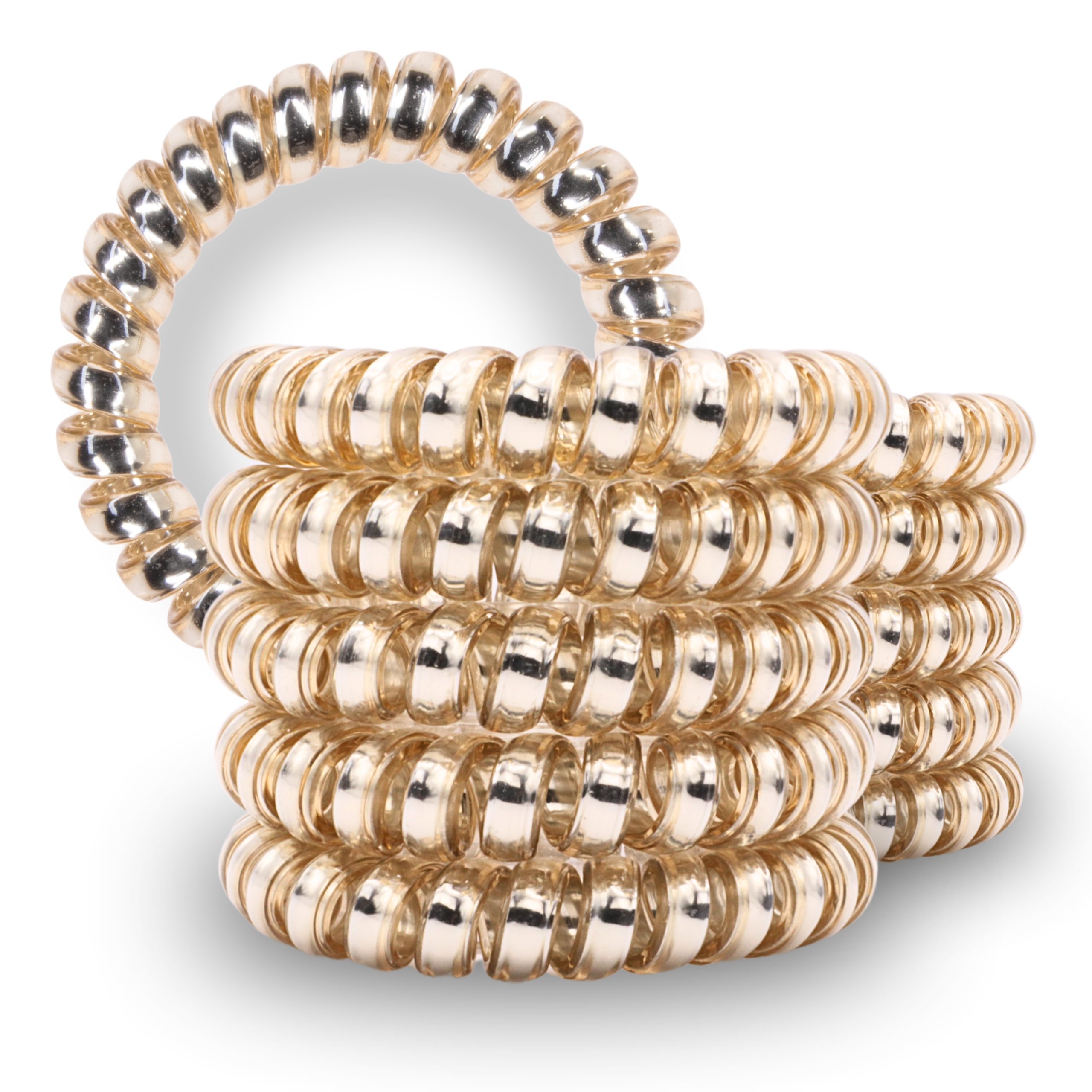 Spiral Haargummi Gold | 10er Pack - 5cm