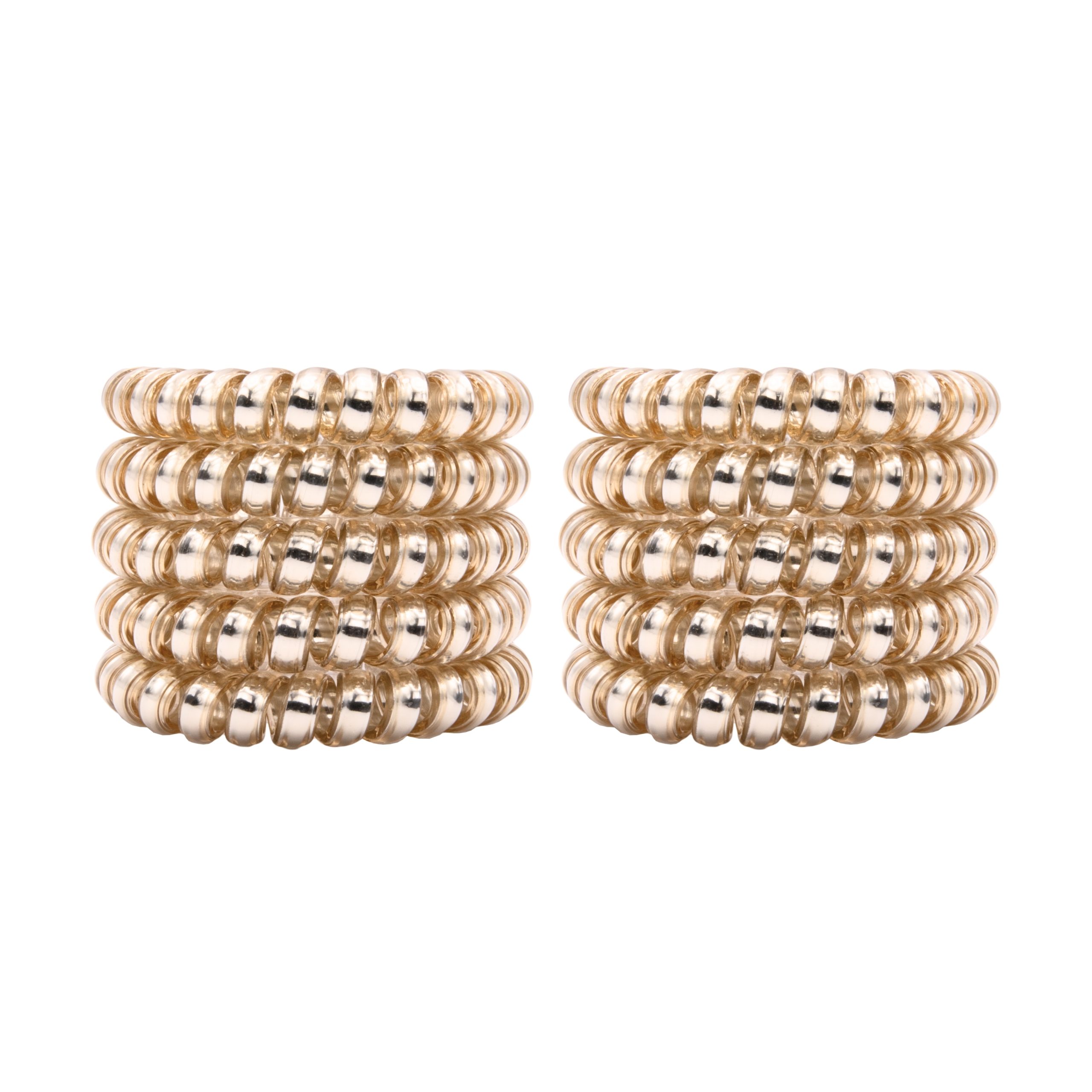 Spiral Haargummi Gold | 10er Pack - 5cm – Bild 10