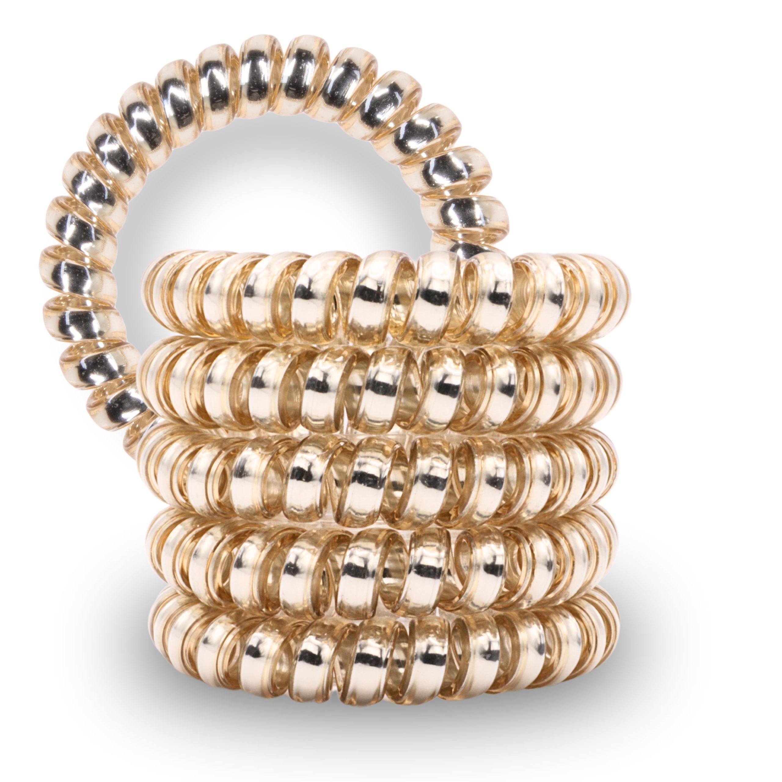 Spiral Haargummi Gold | 5er Pack - 5cm