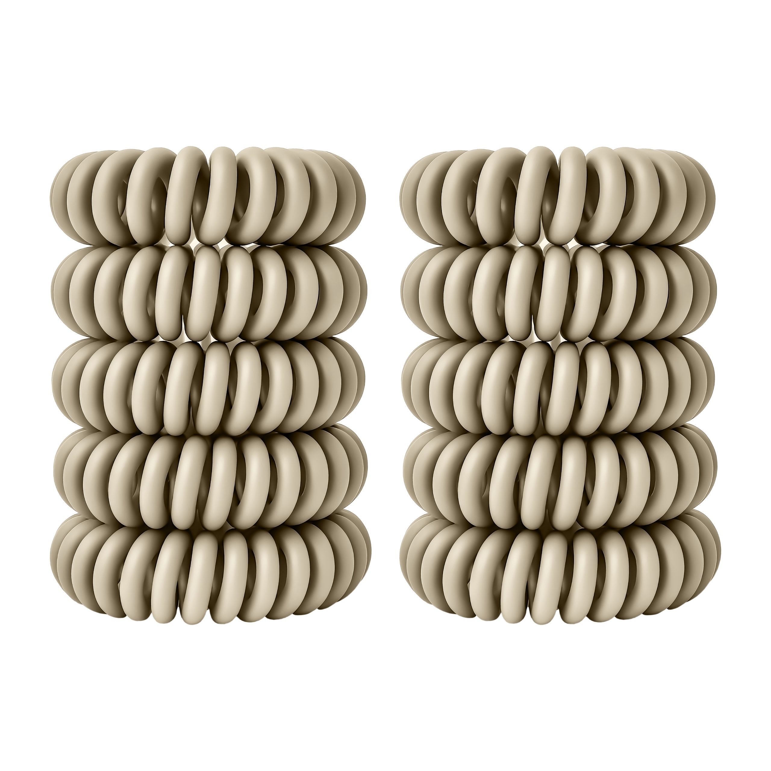 Spiral Haargummi Taupe | 10er Pack - 4cm – Bild 10