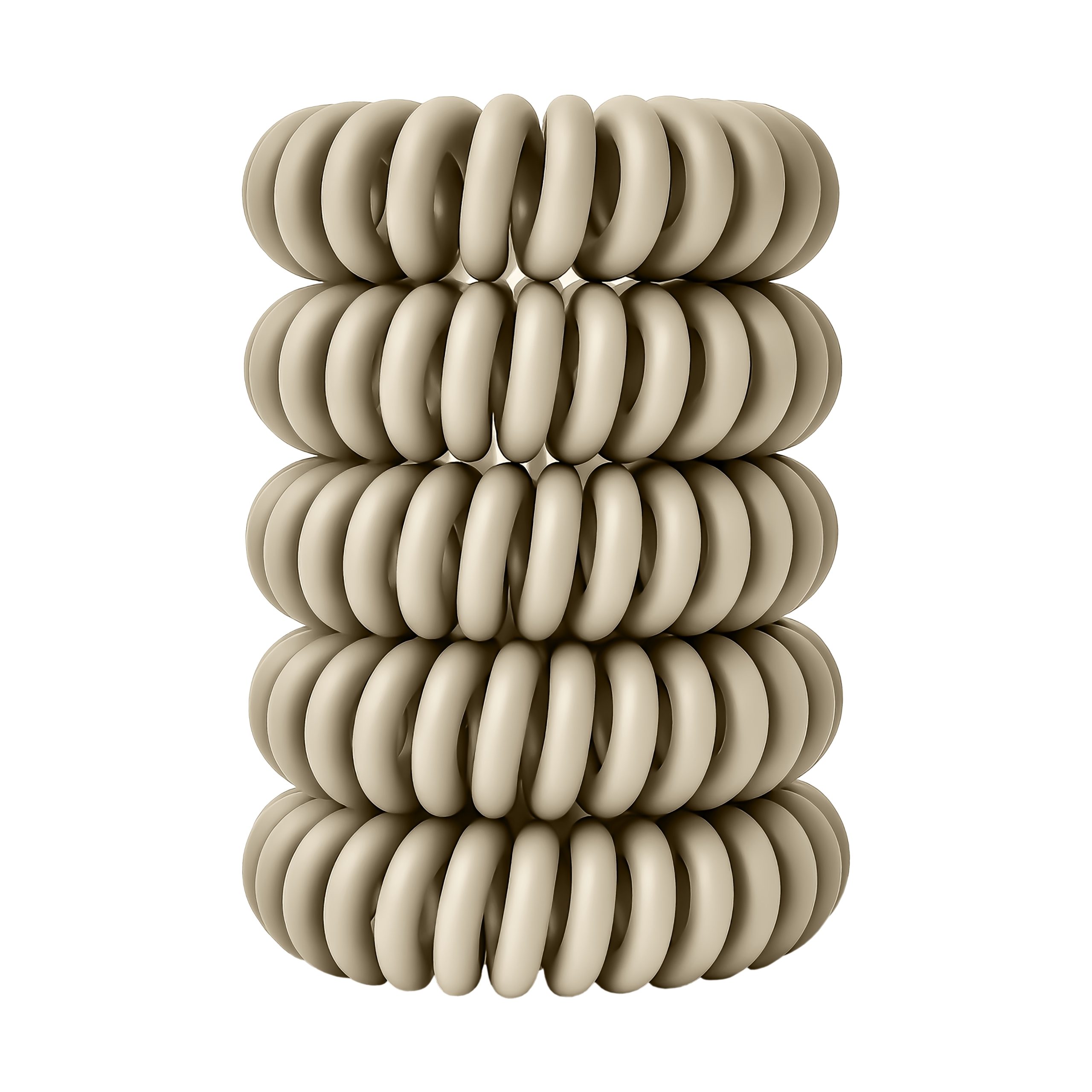 Spiral Haargummi Taupe | 5er Pack - 4cm – Bild 10