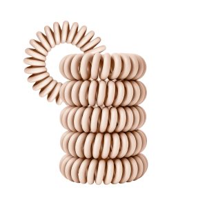Spiral Haargummi Rosé Beige | 5er Pack - 4cm