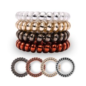 Spiral Haargummi 4 Farben | 4er Pack - 5cm