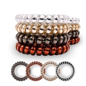 Spiral Haargummi 4 Farben | 8er Pack - 5cm