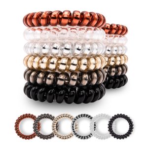 Spiral Haargummi 6 Farben | 12er Pack - 5cm
