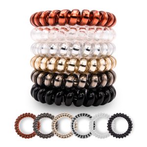 Spiral Haargummi 6 Farben | 6er Pack - 5cm