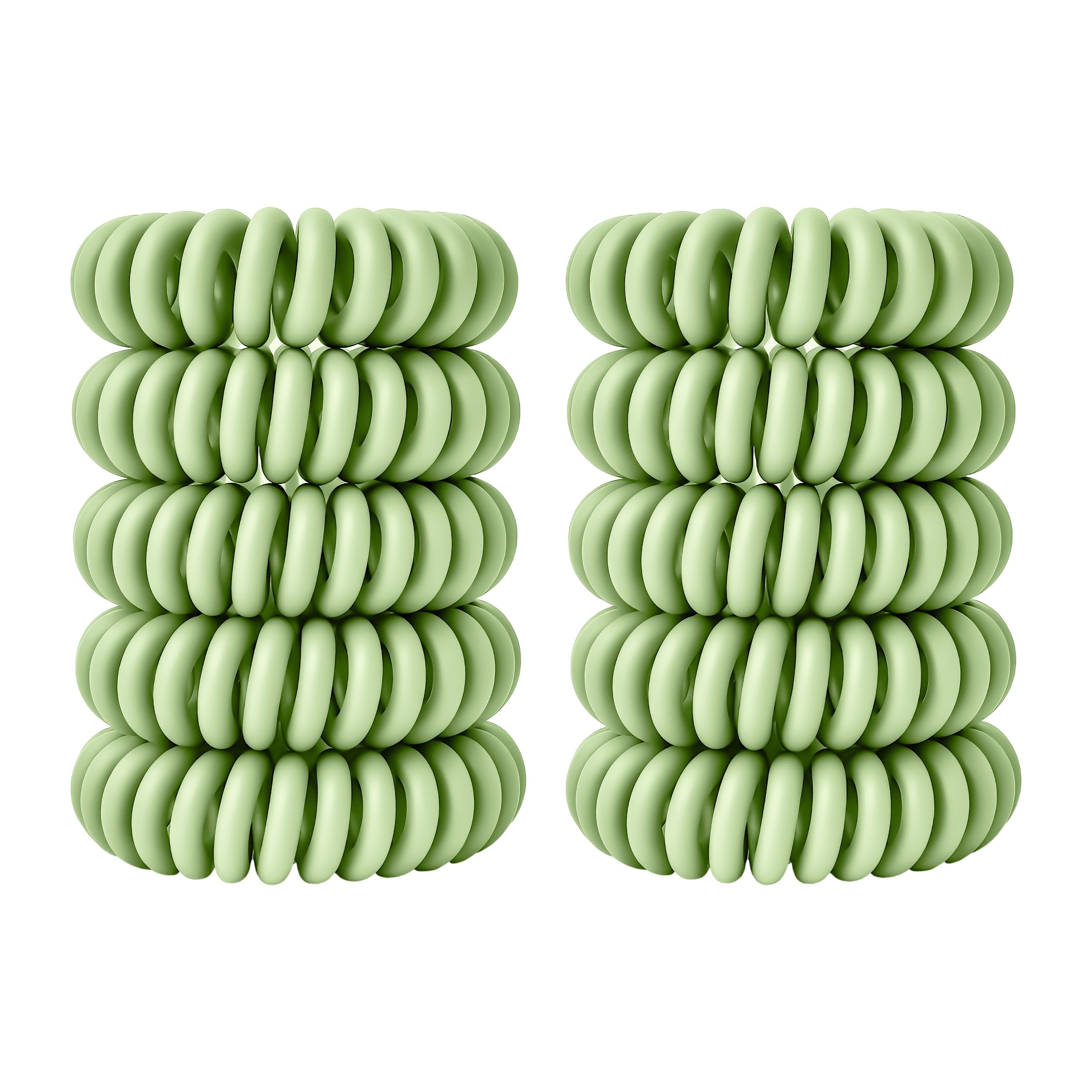 Spiral Haargummi Mintgrün | 10er Pack - 4cm – Bild 10