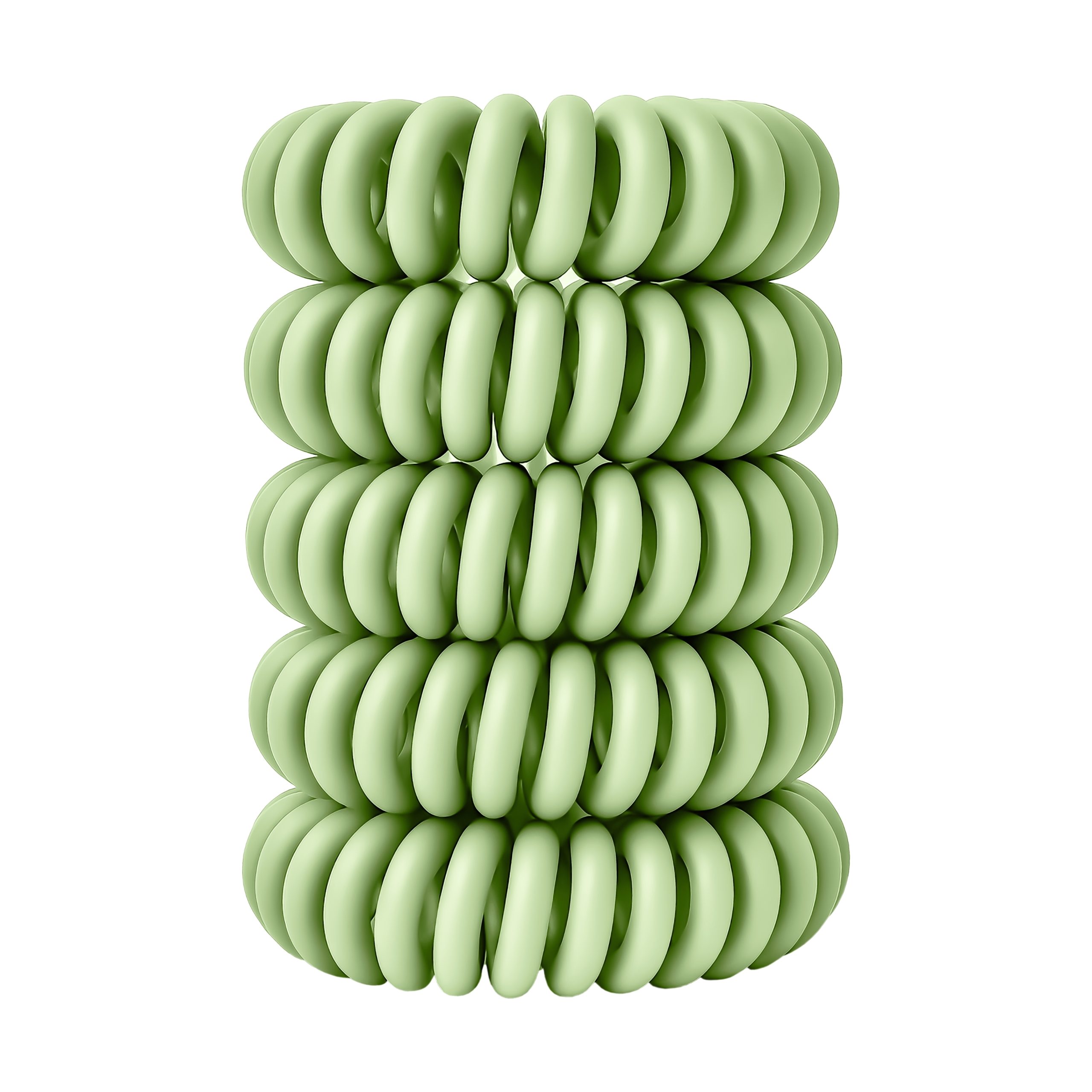 Spiral Haargummi Mintgrün | 5er Pack - 4cm – Bild 10