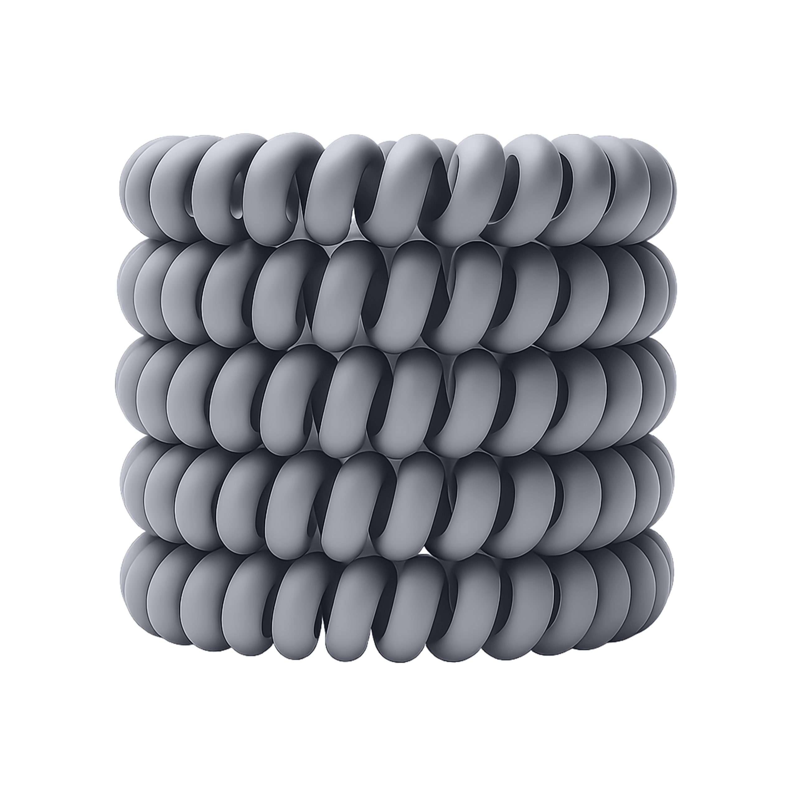 Spiral Haargummi Hellgrau | 5er Pack - 5cm – Bild 10