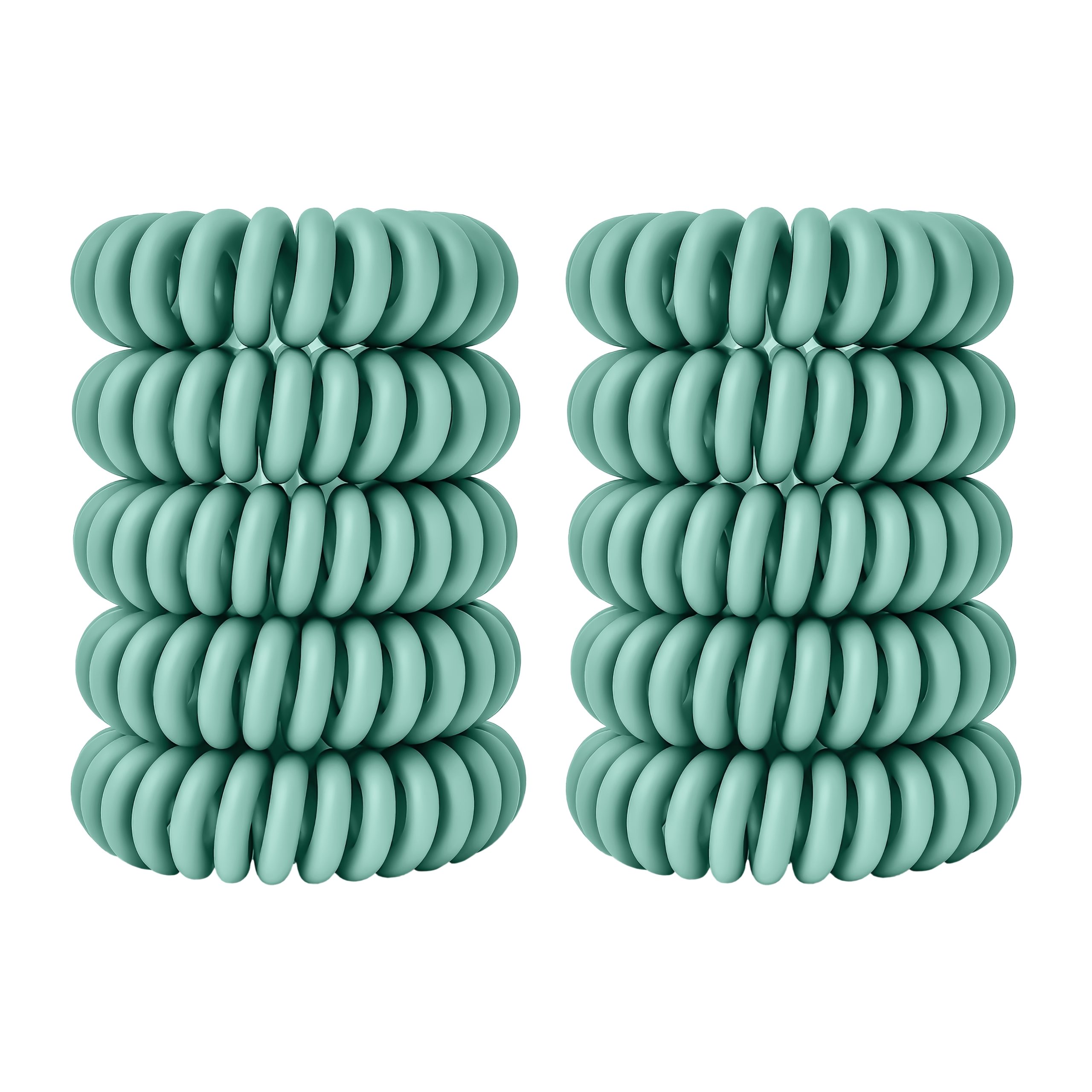 Spiral Haargummi Pastell Petrol | 10er Pack - 4cm – Bild 10
