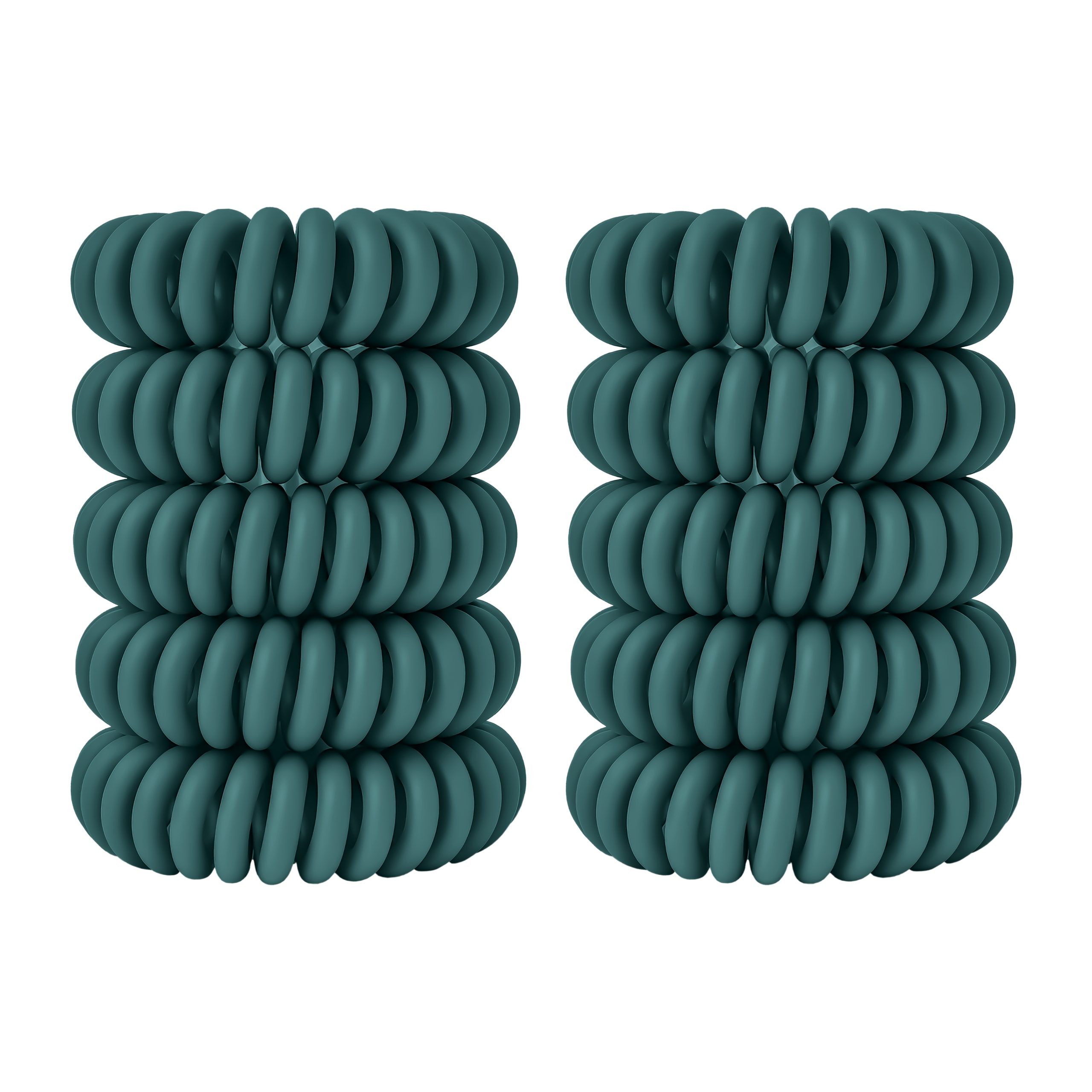Spiral Haargummi Petrol | 10er Pack - 4cm – Bild 10