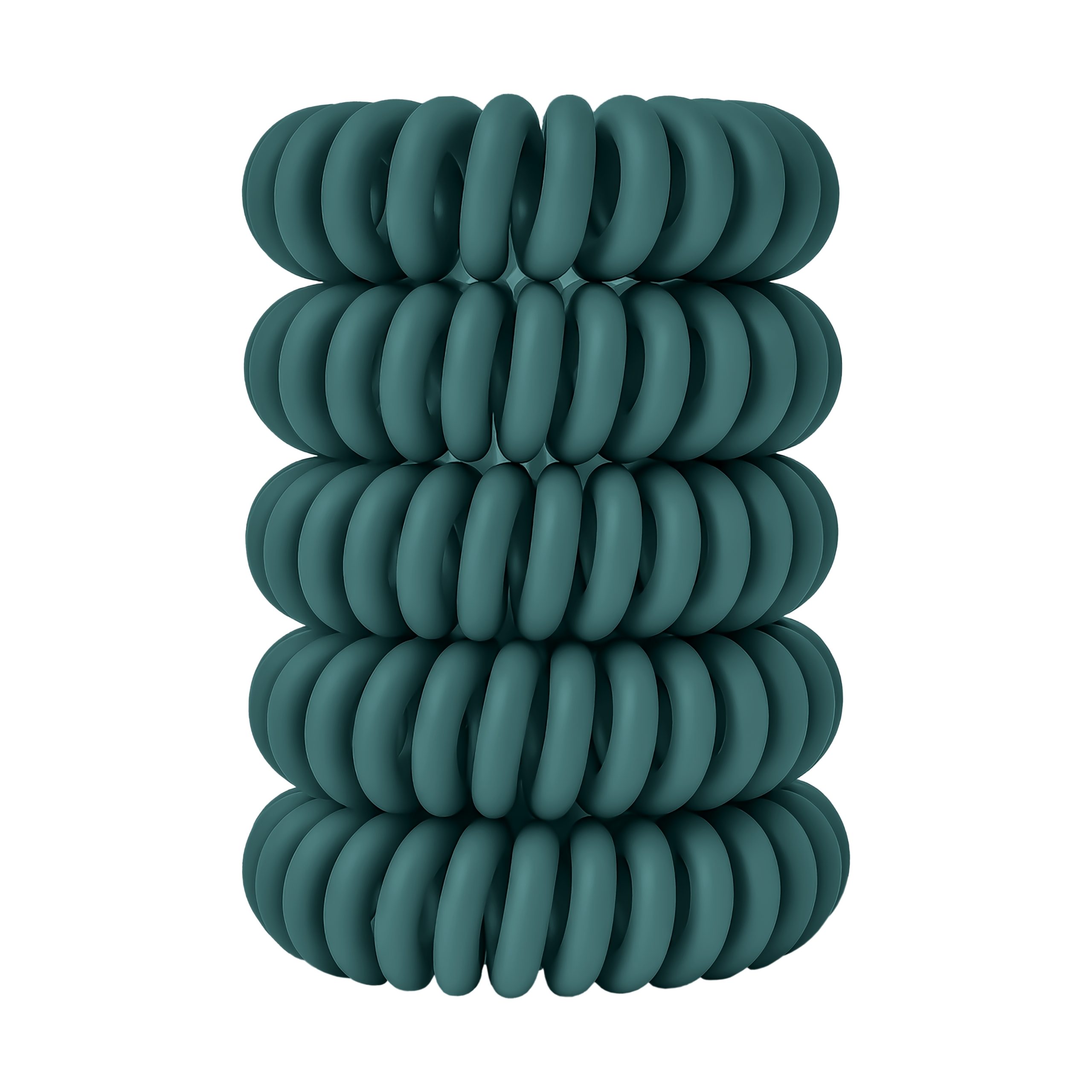 Spiral Haargummi Petrol | 5er Pack - 4cm – Bild 10