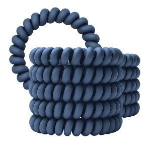 Spiral Haargummi Dunkelblau | 10er Pack - 5cm