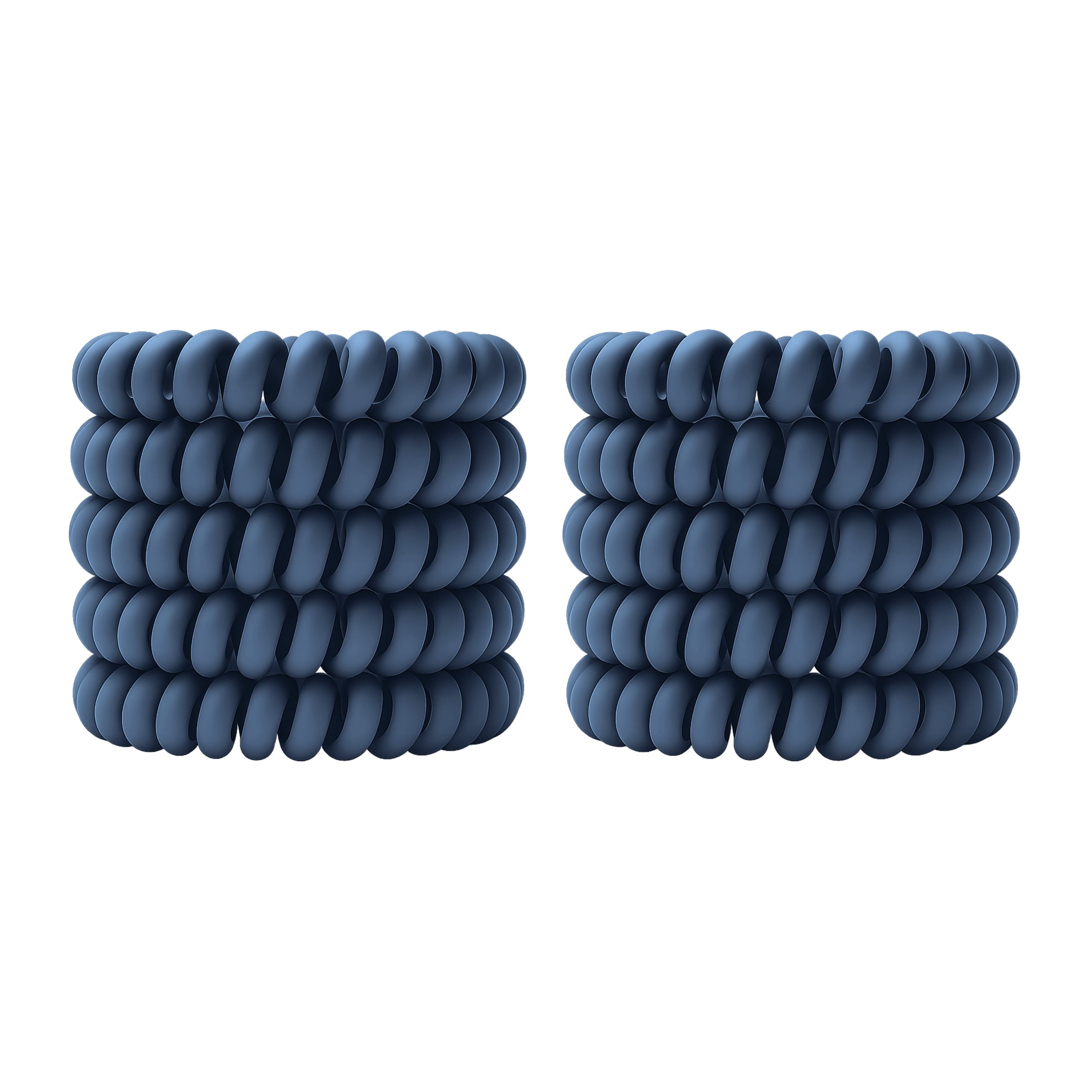 Spiral Haargummi Dunkelblau | 10er Pack - 5cm – Bild 10