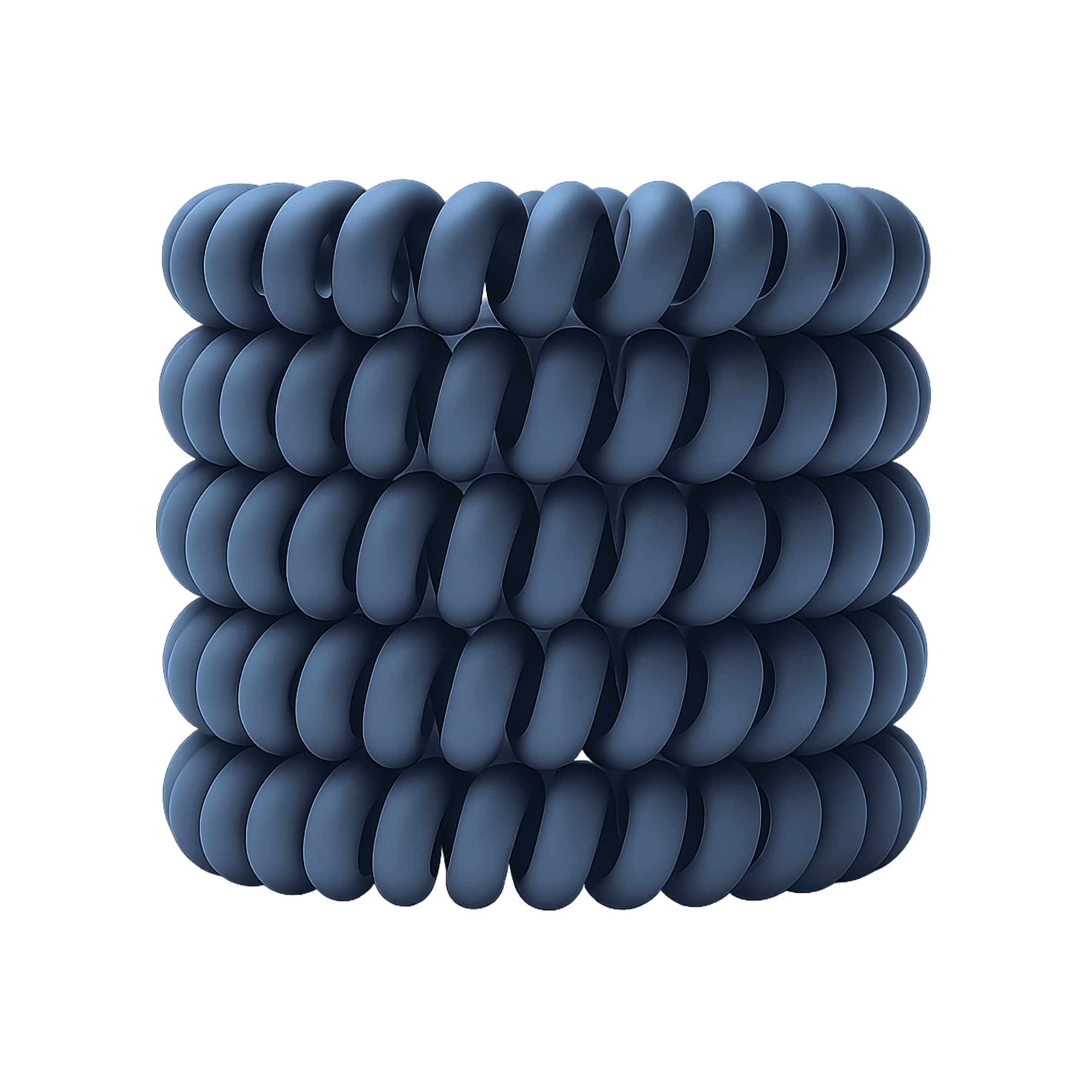 Spiral Haargummi Dunkelblau | 5er Pack - 5cm – Bild 10