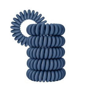 Spiral Haargummi Königsblau | 5er Pack - 4cm