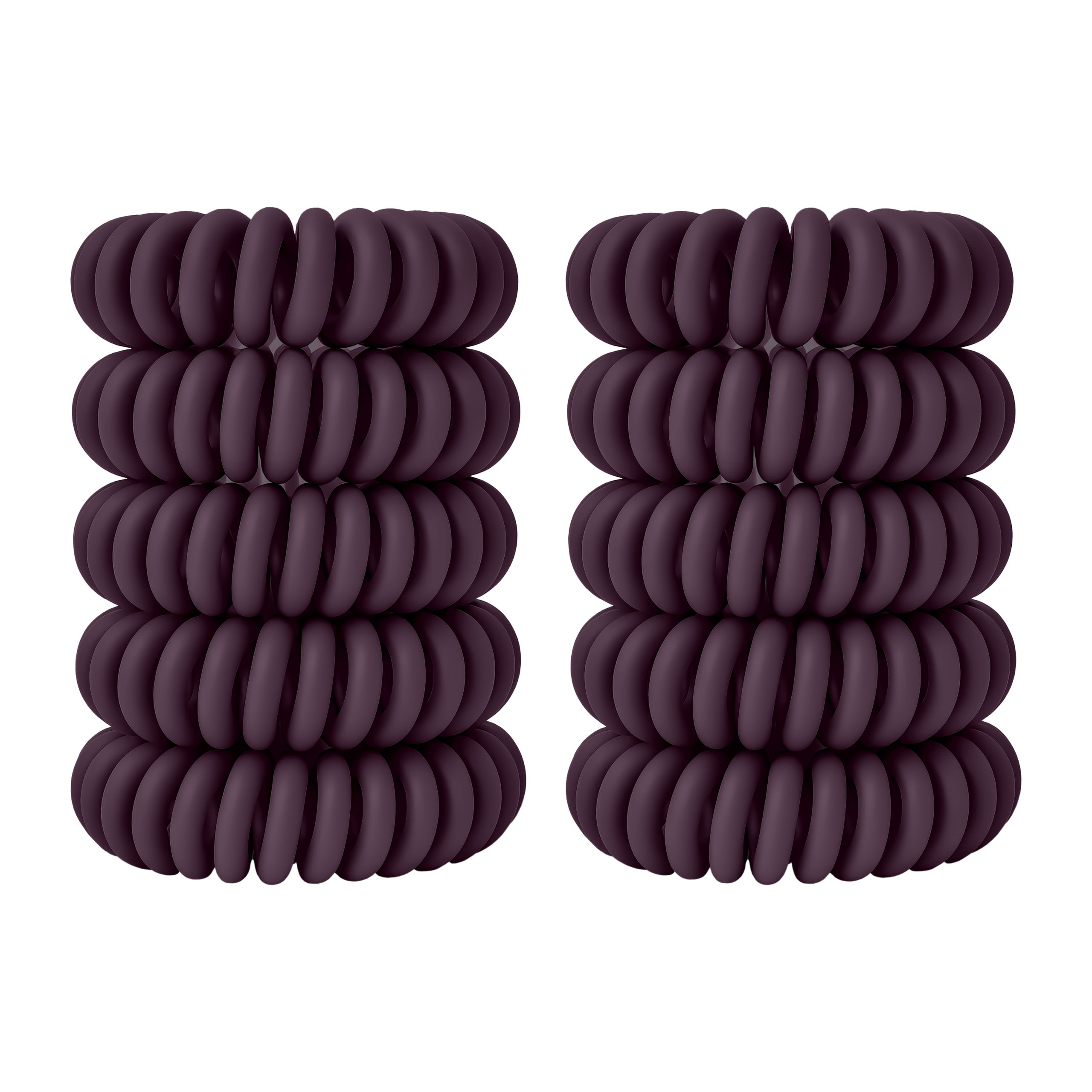 Spiral Haargummi Aubergine | 10er Pack - 4cm – Bild 10