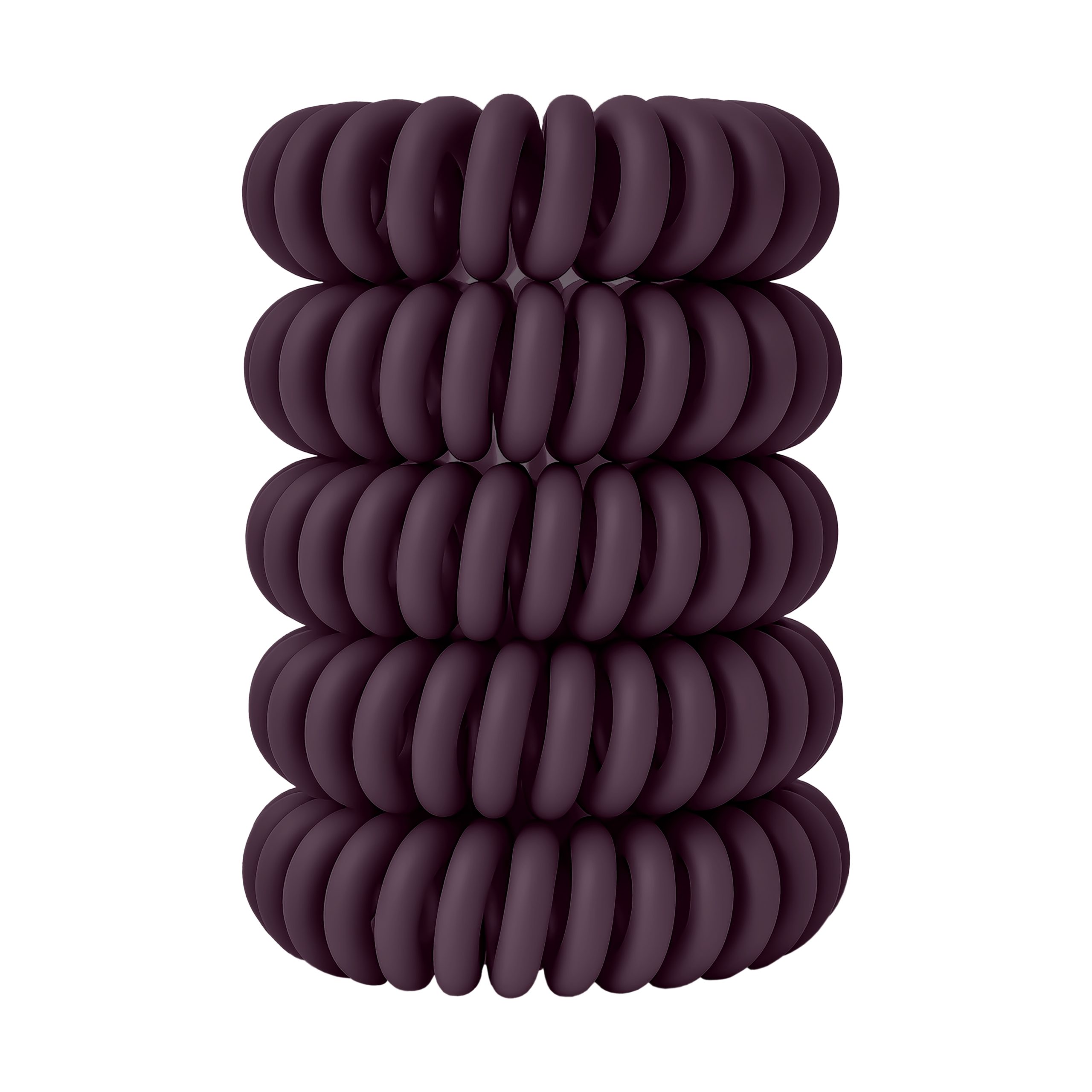 Spiral Haargummi Aubergine | 5er Pack - 4cm – Bild 10