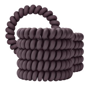 Spiral Haargummi Aubergine | 10er Pack - 5cm