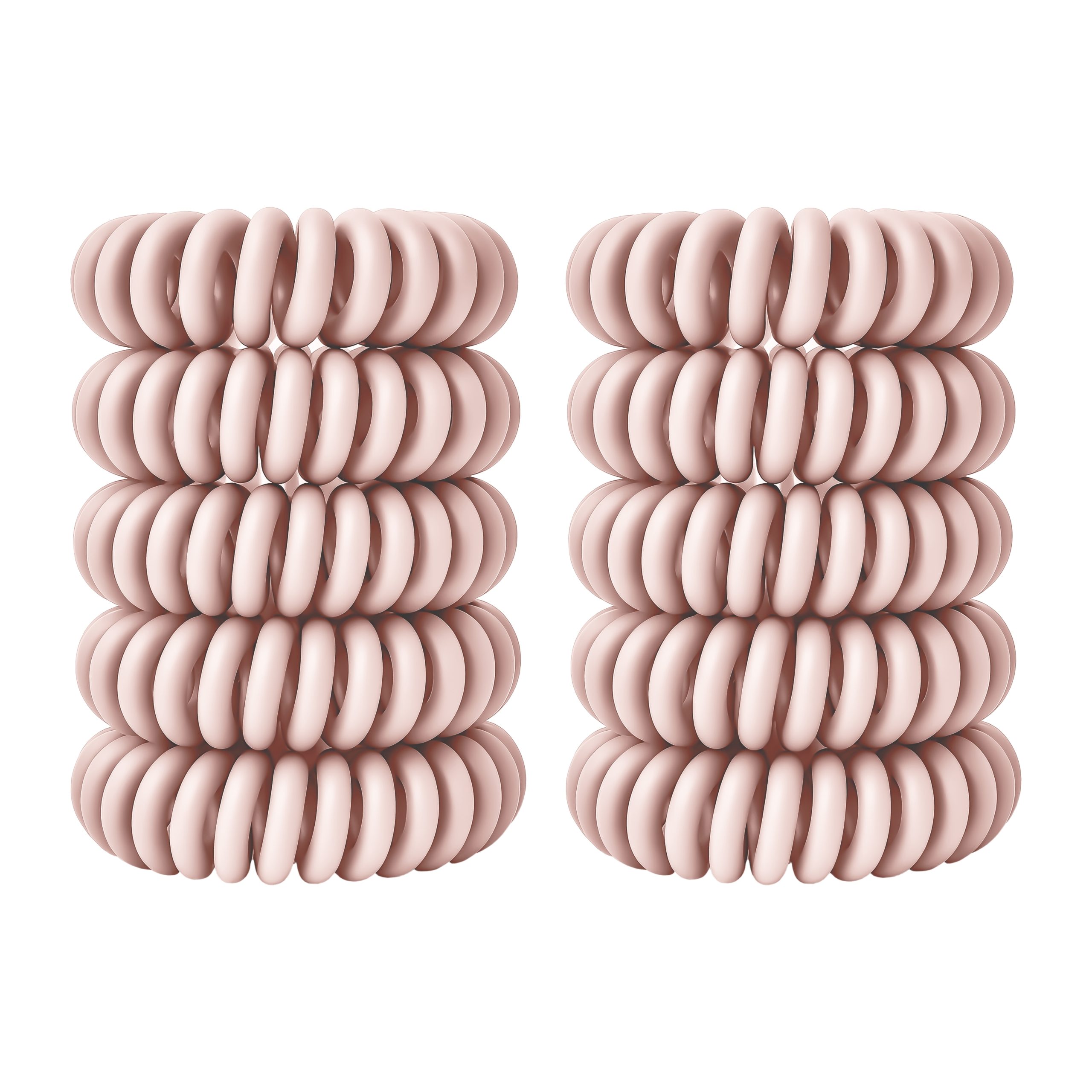 Spiral Haargummi Lachsrosa | 10er Pack - 4cm – Bild 10