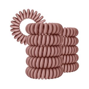 Spiral Haargummi Rosenholz | 10er Pack - 4cm