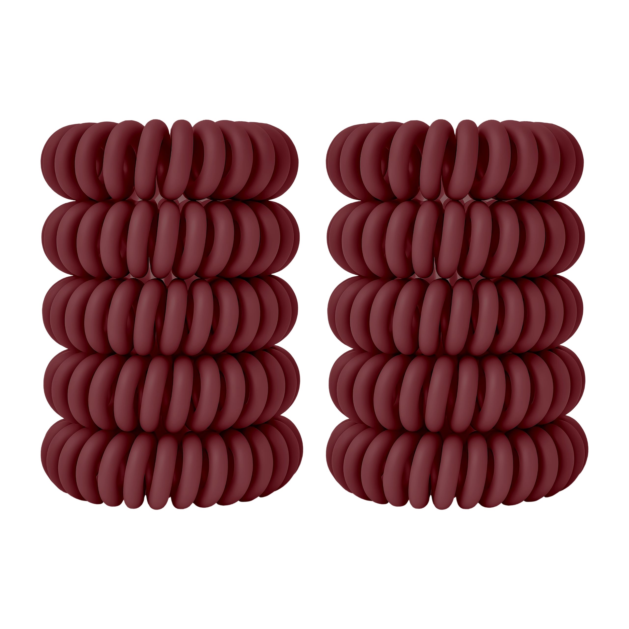 Spiral Haargummi Bordeaux | 10er Pack - 4cm – Bild 10