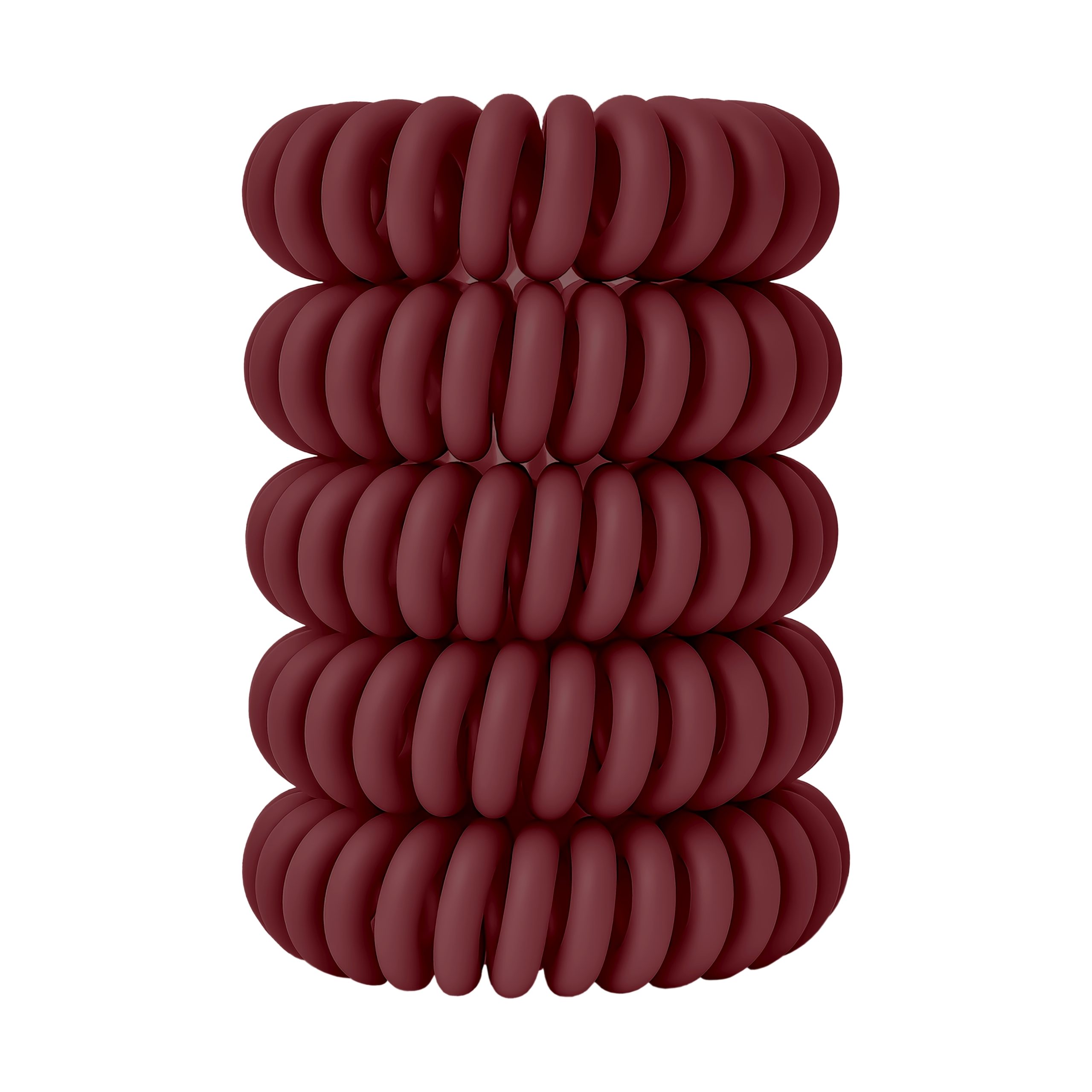 Spiral Haargummi Bordeaux | 5er Pack - 4cm – Bild 10