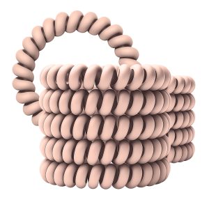 Spiral Haargummi Rosé Beige | 10er Pack - 5cm