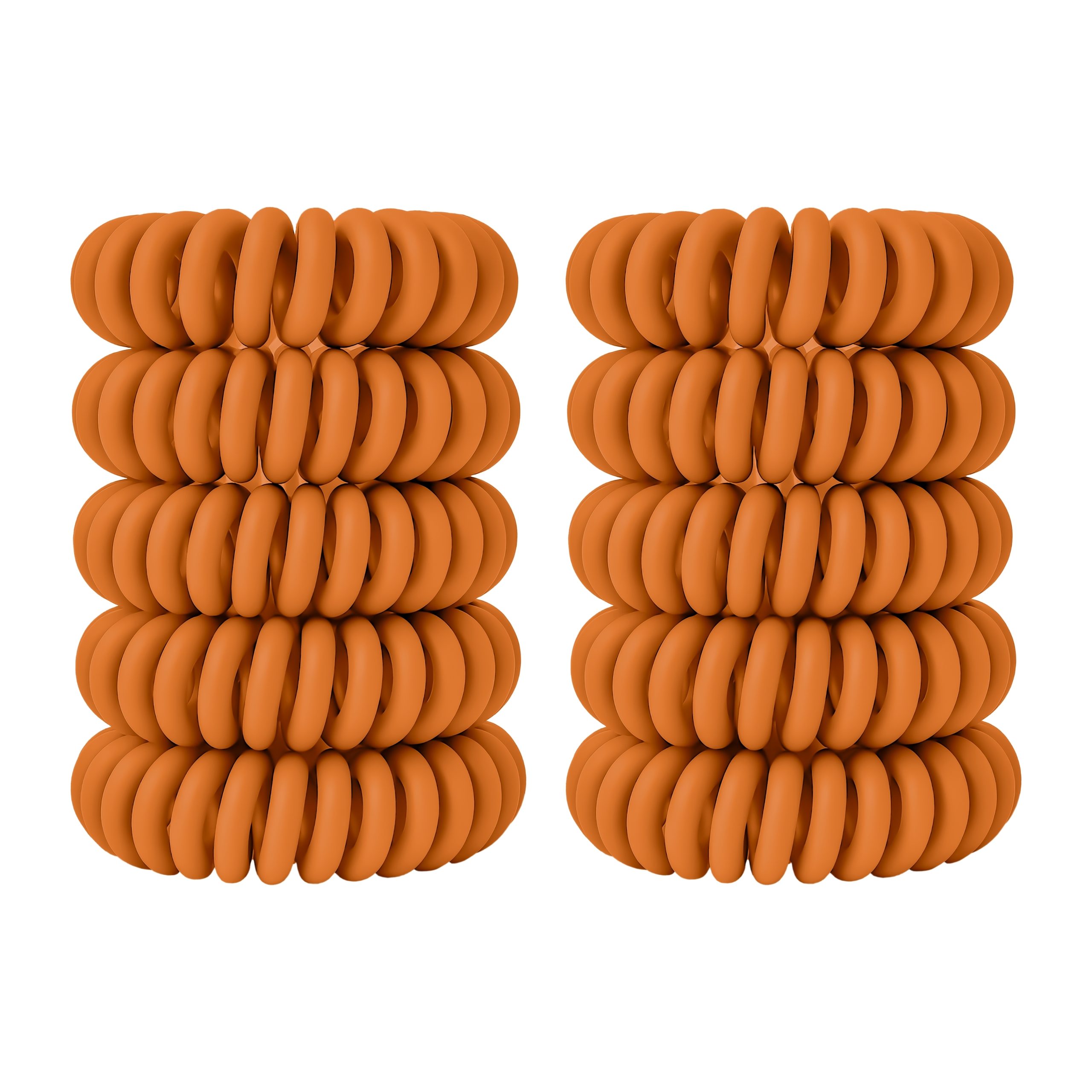 Spiral Haargummi Orange | 10er Pack - 4cm – Bild 10