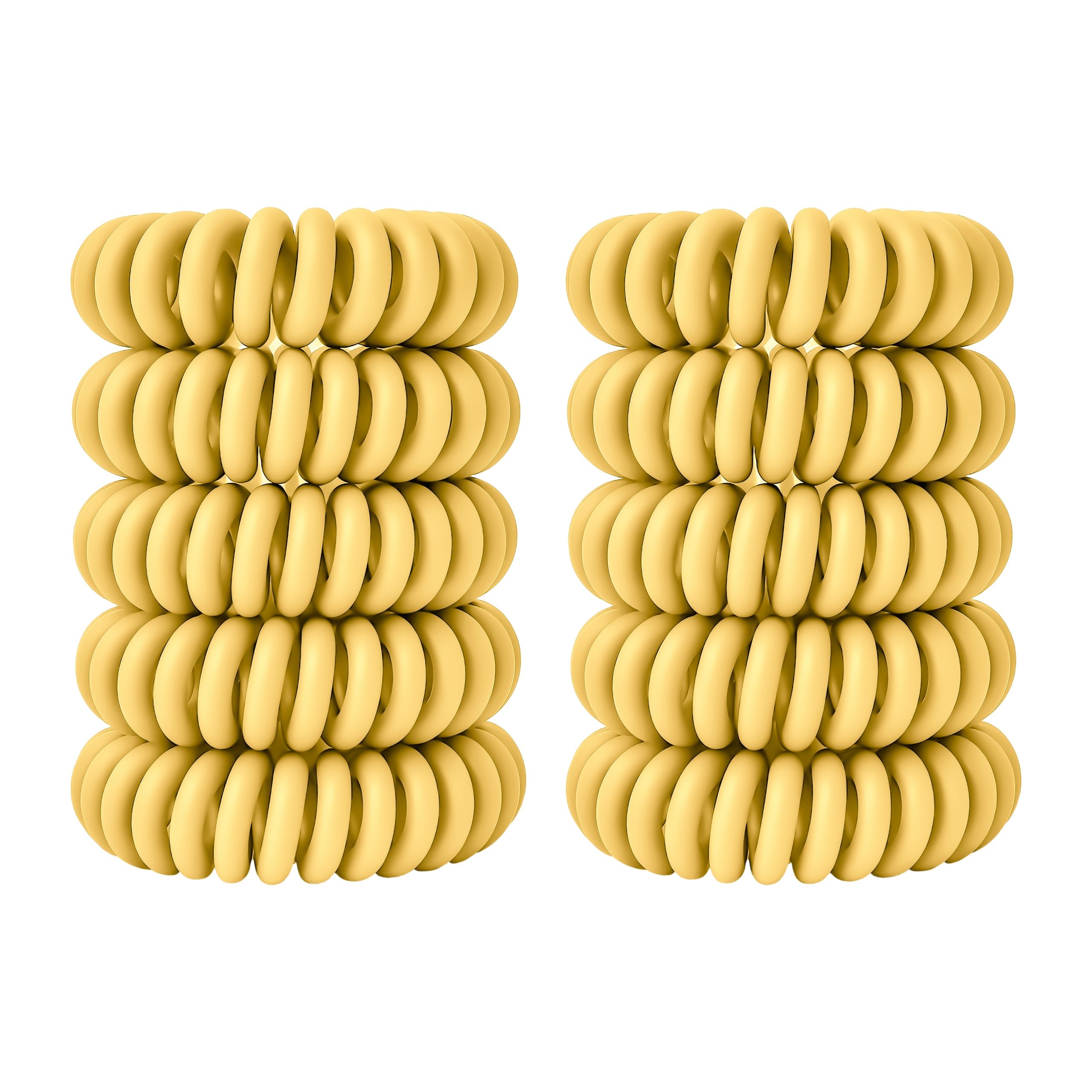 Spiral Haargummi Gelb | 10er Pack - 4cm – Bild 10