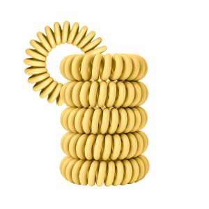 Spiral Haargummi Gelb | 5er Pack - 4cm