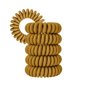 Spiral Haargummi Senfgelb | 5er Pack - 4cm